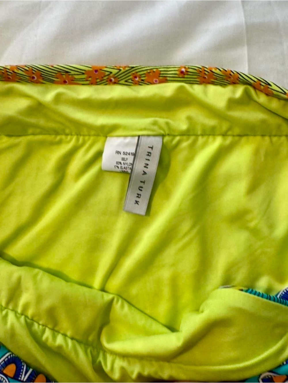 New with tags Trina Turk Multicolored Bikini set 💚💙 - Picture 5 of 6